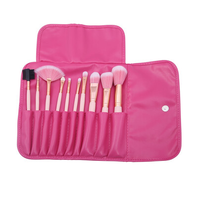 

Diolan Makeup Brushes Set 10 Pieces Wooden Handle Premium Synthetic Foundation Blending Blush Eyeliner Face Lip