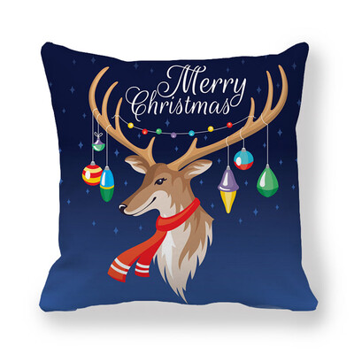 

New Christmas English Printing Pillow Case Glitter Sofa Throw Cushion Cover Home Decor kissenbezug