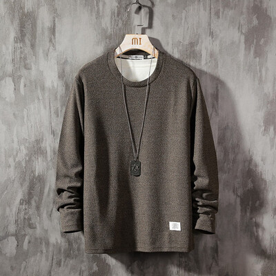 

Toponeto Mens New Style Fashion Pure Long Sleeve Sanitary Clothes Large Fashion Blouse