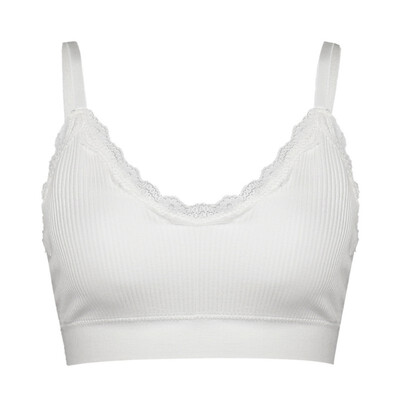 

Women Bra Lace Wrapped Chest Beauty Back Anti-light Hanging With Chest Pad Thread Cotton Bra