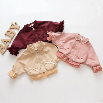 

US Infant Fashion Baby Girl Outerwear Zipper Coats Autumn Winter Jackets Clothes