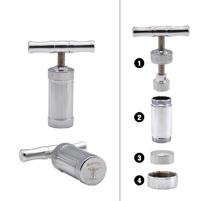 

Mini Stainless Steel T-type Crusher Tobacco Grinder Pollen Spice Press Presser Multifunctional Compressor