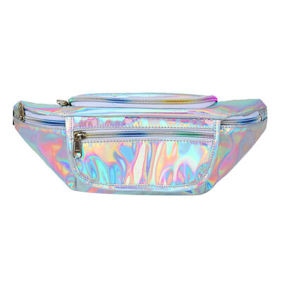 

Laser Shoulder Waist Handbags Women PU Leather Fanny Belt Packs Chest Bags