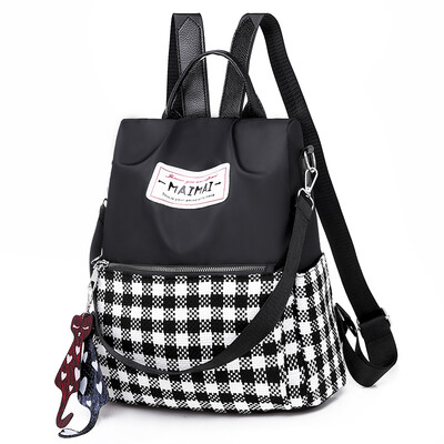 

Womens summer Korean backpack Korean backpack double-shoulder bag large-capacity canvas multi-purpose travel light&water