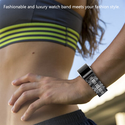 

High Quality Watch Band Zinc Alloy Women Fashion Simple Style Wrist Strap for Fitbit Charge 2