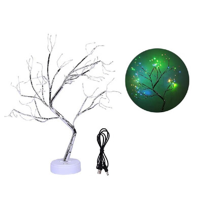 

2 Impetus Supply Mode Energy Saving Home Decoration Small Night Lamp 108 Bulbs Emulational Tree Light With Copper Wire Green Color