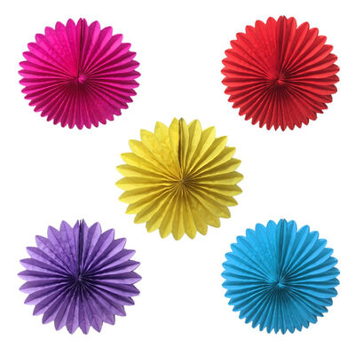 

5PCS Honeycomb Paper Fan Flower Paper Lanterns Decorations Tools for WeddingPartyCelebration