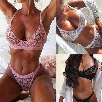 

Women Romantic Lace Bra Set Underwear Push Up Bras Party Sexy Lingerie Sleepwear