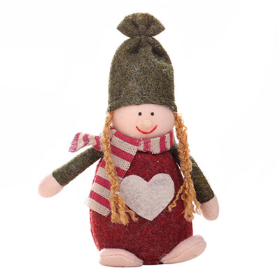 

Christmas Cute Girl Doll Plush Toy Hanging Pendant Tree Party Window Ornament