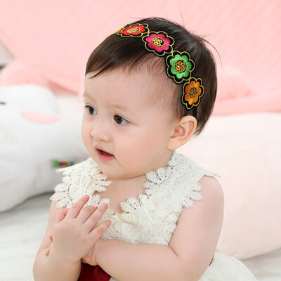 

baby girl floral embroidery design family matching headband headdress costume wreath photography props party gift