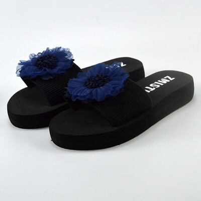 

Rose Women Muffin Flat Bottom Slippers Sandals Home Bathroom Beach Flip Flops Shoes