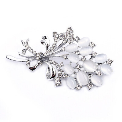 

Hot Selling Fashionable Opal Stone Flower Brooch Pin Garment Accessories Birthday Gift Free Shipping