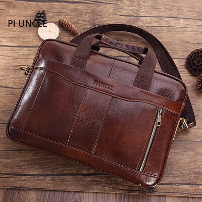 

Tailored Men Leather Crossbody Bags Mens High Quality Luxury Business Briefcase Messenger Bags