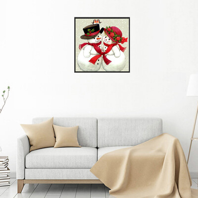 

Siaonvr 5D Diamond Painting Christmas Couple Snowman Embroidery DIY Home Decor