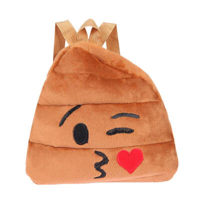 

Cute Kids Face Expression Plush Schoolbag Kindergarten Soft Small Backpacks