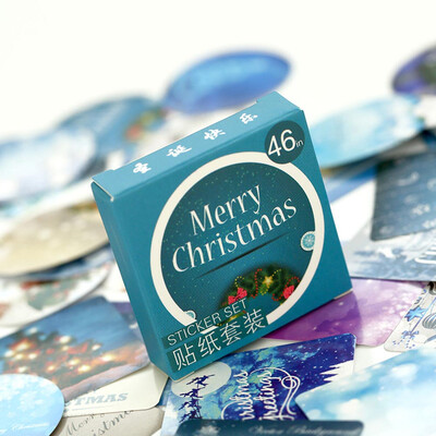 

Merry Christmas Diary Sticker Paper Craft Scrapbooking Seal Label Decoration School Supplies