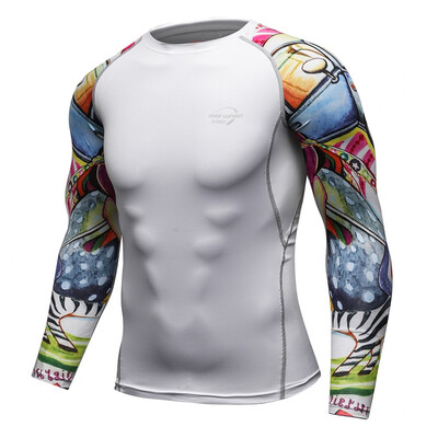 

Toponeto Fashion Mens Long Sleeve Yoga Fitness Print Soft T-Shirt Top Blouse