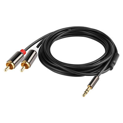 

AUX 35mm Male to 2 RCA Male Stereo Audio Cable Line for iPhone PC Android