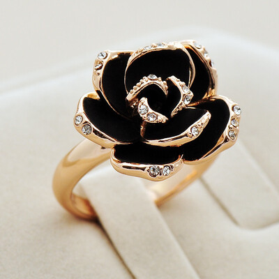 

Black Rose Ring Personality Lady Ring Fashion Ring Trend Ring Jewelry Fashion Accessories