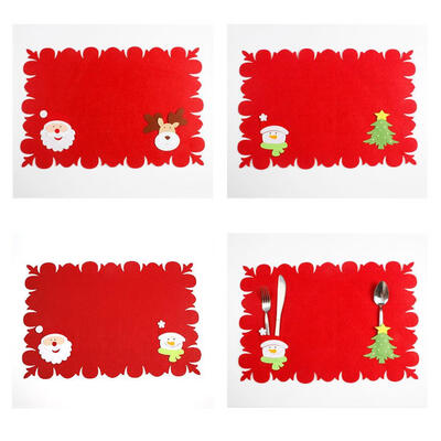 

Christmas table mats&fork sets of dual-use non-woven fabric table mats