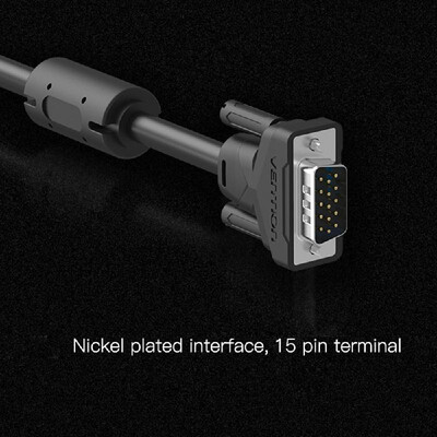 

VENTION 5 Meter 1080P HD VGA Male to VGA Male Extension Line 15-Pin Cable 49FT Connectors 36 Double Magnetic Rings for Video Comp