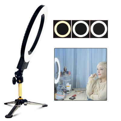 

12" LED Infinity Dimming Ring Light Dimmable 6000K Lighting Photo Video Tripod