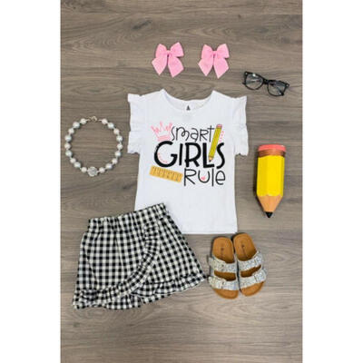 

UK Toddler Kids Baby Girl Summer Tops T-shirtRuffle Short Skirts Outfit Clothes