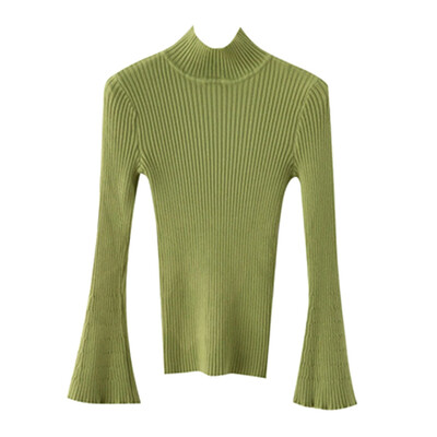 

Sweater bottoming half-high collar Autumn Winter Korean sweater women Long-sleeve Solid Turtleneck Knitted Sweater Pullover Slim
