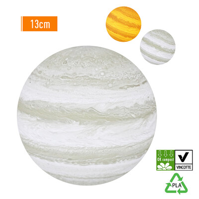

3D Printing Touching Jupiter Light USB Rechargeable 2-Color Dimmable Night Lamp Bedroom Decor with Wooden Stand