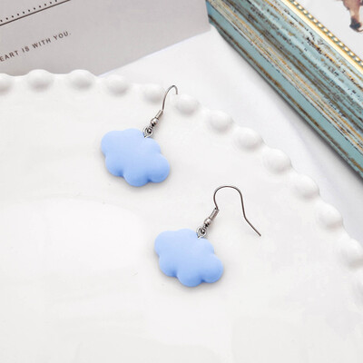 

2019 new brand design candy color cloud earrings generous simple temperament summer earrings gift Korean earrings for women