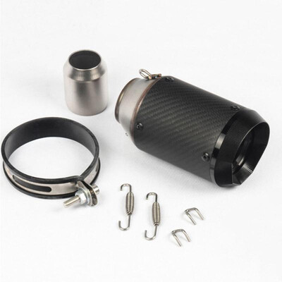 

38-51mm Motorcycle Carbon Fiber Color Tail Tube Exhaust Muffler Pipe Silencer