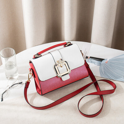 

Ins Super Fire Fairy Little Girl Chao Korean version of GirlsHandbags with Oblique Sliding&Coloured Handbags