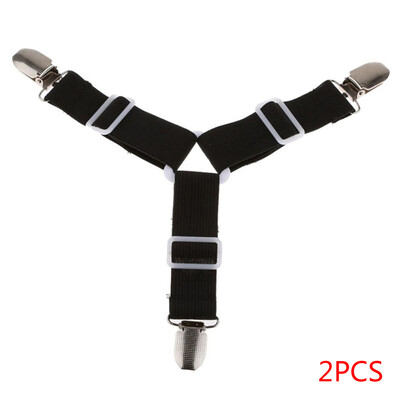 

2PCS Adjustable Bed Sheet Fasteners Corner Gripper Holder Clips Elastic Sheet Band Straps
