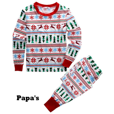 

Family Matching Christmas Pajamas Set Snowflake Newborn Baby Infant Sleepwear Nightwear