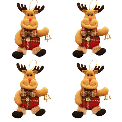 

Toponeto Christmas Ornaments Gift Santa Claus Snowman Reindeer Toy Doll Hang Decorations