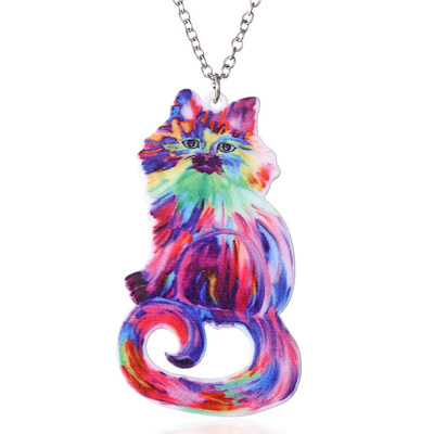 

Acrylic Animal Necklace Pet Cat Dragon Pig Bird Wolf Horse Fish Dog Necklace Women Bohemia Jewelry Pendant Ethnic Long Necklace