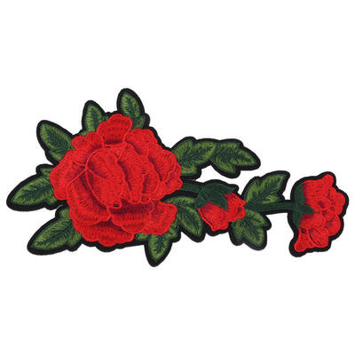 

Greensen Clothing Embroidered Patch Rose DIY Decoration Iron Sew Sticker Applique Craft Accessories