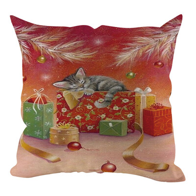 

Siaonvr Christmas Pillow Cover Pillowcases Decorative Sofa Cushion Cover 45x45cm