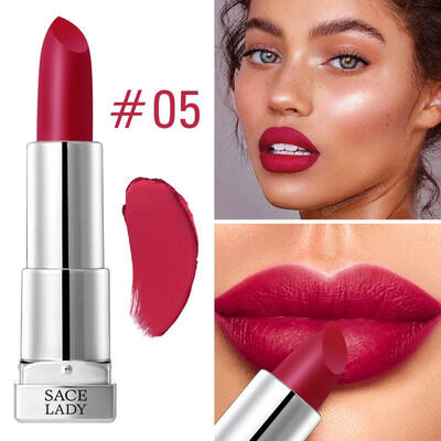 

Sexy 9 Colors Silky Matte Lipstick Makeup Waterproof Pigmented Lip Stick Long-lasting Lips Make Up Cosmetics