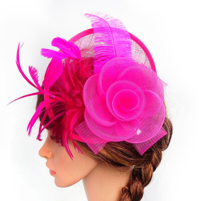 

Women Chic Fascinator Hat Cocktail Wedding Party Church Headpiece Headband