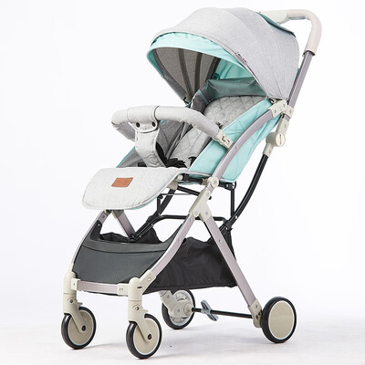 

Rich Kids Multifunctional infant stroller Simple folding can be on the plane four seasons universal large storage blue FBL988