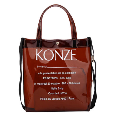 Tailored Summer Bag Woman 2019 New Transparent Jelly Messenger Bag plastic Shopping Bag