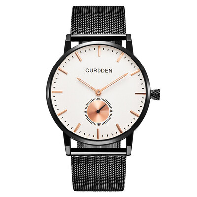 

Gobestart Mens Stainless Steel Minimalist Ultra-Thin Quartz Analog Wrist Watch Waterproof