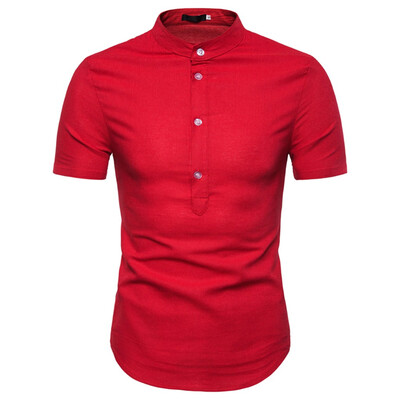 

Toponeto Men Casual Summer Solid Button Short Sleeve Hawaiian T-Shirt Top Blouses