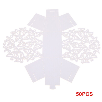 

50PCS Butterfly Paper-cut Wedding Candy Boxes Party Favors Sugar