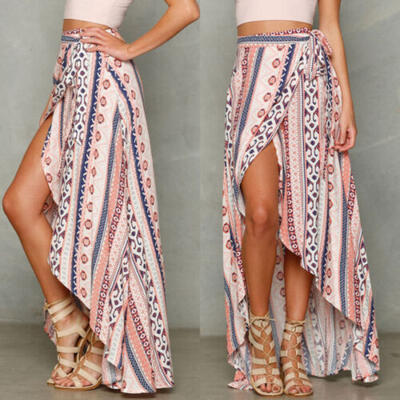 

Women Ladies Kaftan Slit Dress Long Maxi Skirt Summer BOHO Beach Sun Dress NEW