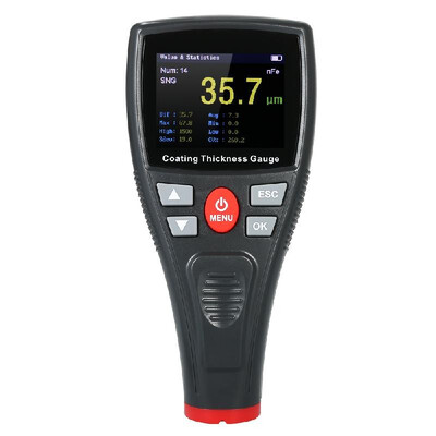 

Digital Paint Coating Thickness Gauge Handheld Coatings Thickness Tester with Auto Function FeNF Probe Car Detector Automotive Co