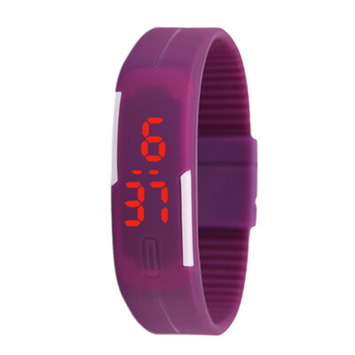 

Silicone Rubber Gel Jelly Unisex LED Wrist Watch Bracelet