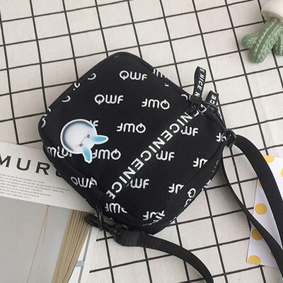 

2019 fashionable new Korean single-shoulder bag cloth bag womens bag water-washing Oxford small-cloth bag inclined package ba