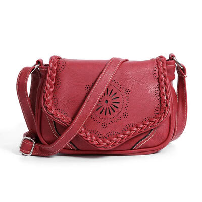 

Vintage Hollow Out PU Leather Crossbody Bag Women Shoulder Messenger Bags